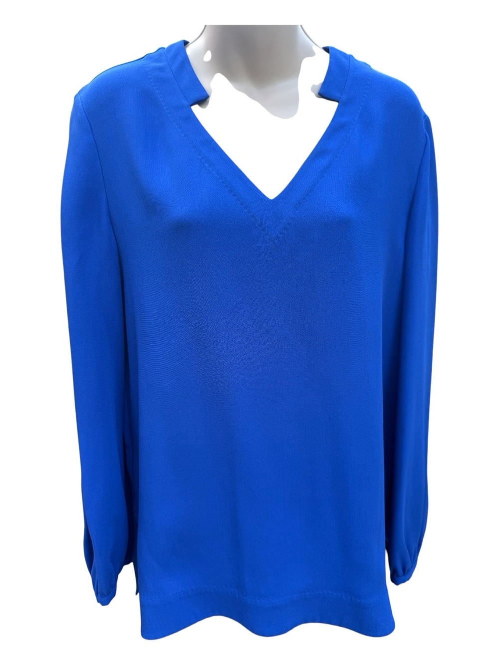 ESCADA cobalt blue v neck blouse, size 8, NWT